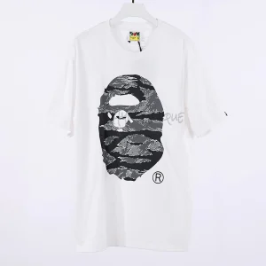 BAPE Tiger Camo Ape Head Tee White