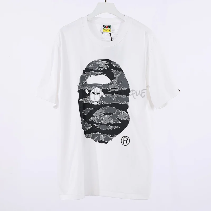 BAPE Tiger Camo Ape Head Tee White