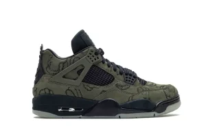 KAWS x Air Jordan 4 Retro Olive Black (Custom Version)