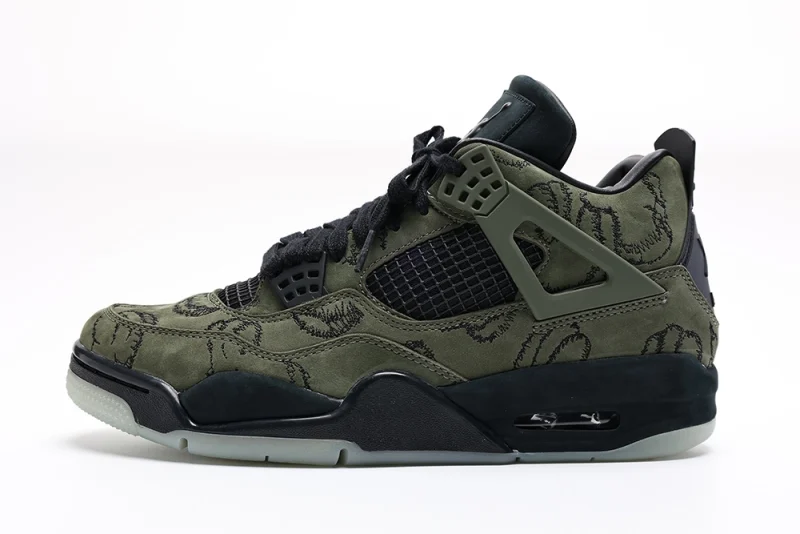 KAWS x Air Jordan 4 Retro Olive Black Reps (Custom Version)