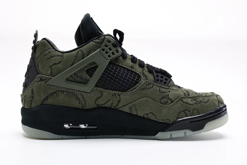 KAWS x Air Jordan 4 Retro Olive Black Reps (Custom Version)