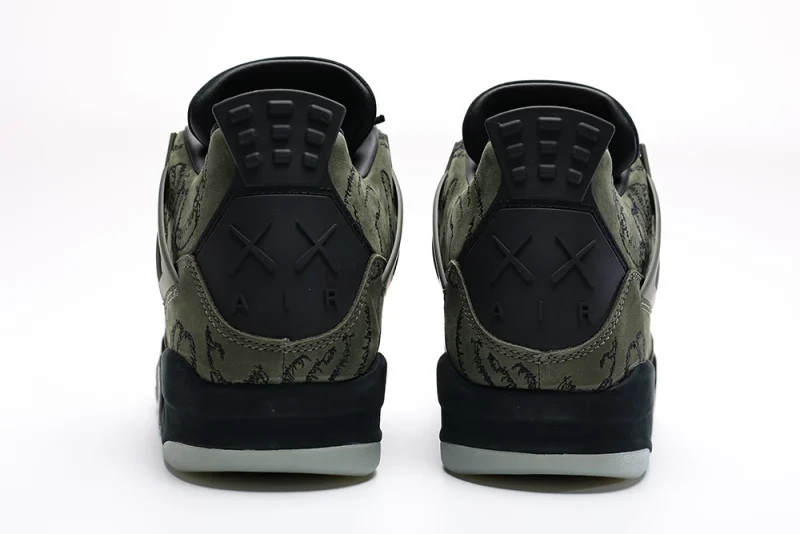 KAWS x Air Jordan 4 Retro Olive Black Reps (Custom Version)