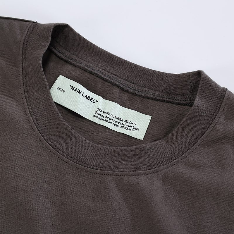 Off White Logo T-shirt Brown