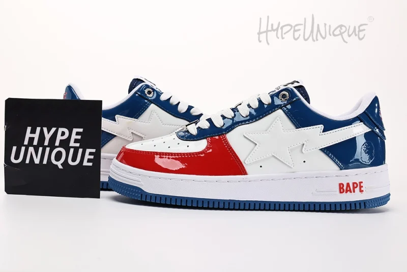 BAPE BAPESTA FS-001 LOW 'RED WHITE BLUE' Reps