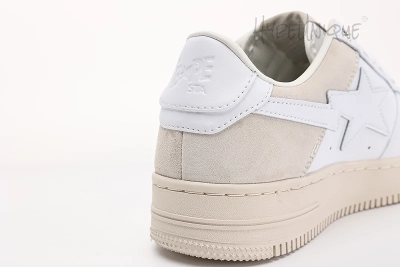 BAPESTA LOW 'SUEDE HEEL - WHITE' Reps