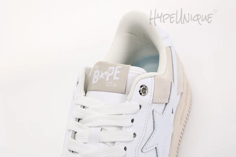 BAPESTA LOW 'SUEDE HEEL - WHITE' Reps