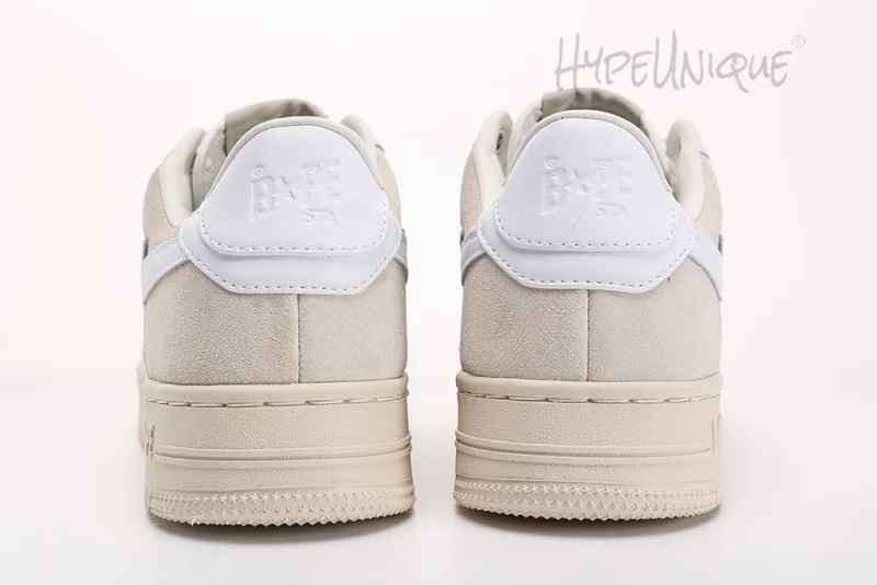 BAPESTA LOW 'SUEDE HEEL - WHITE' Reps