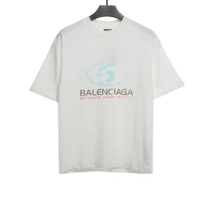 Balenciaga Distressed Washed Surf Print T-shirt Reps