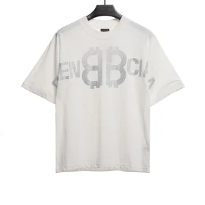 Balenciaga Flash Diamond Logo Print T-Shirt Reps