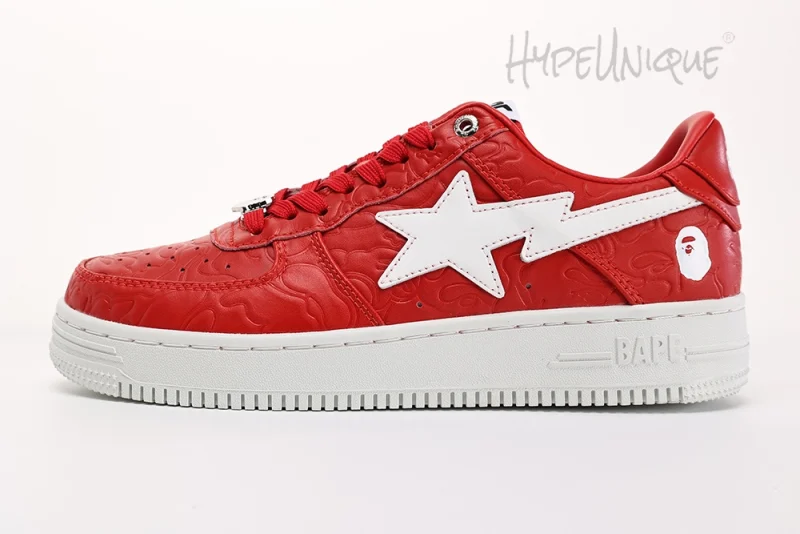 Bape Sta Low #3 Line Camo Red Replica