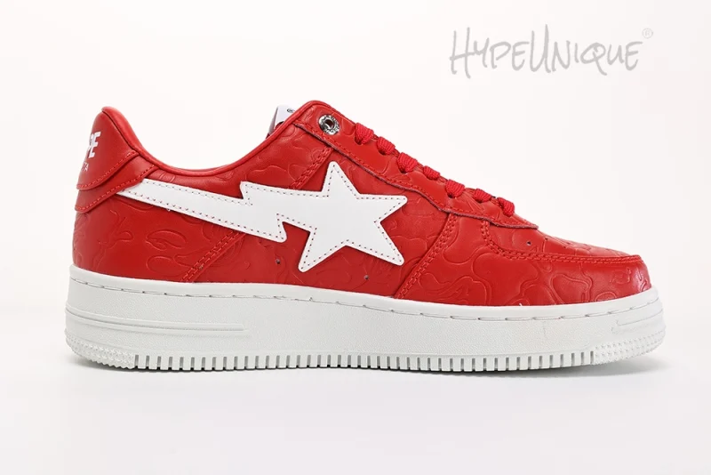 Bape Sta Low #3 Line Camo Red Replica