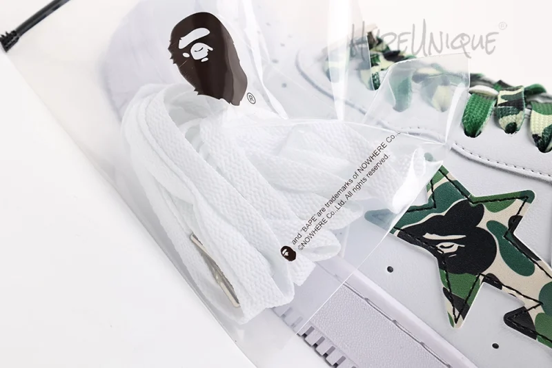 Bape Sta Low White ABC Camo Green Reps