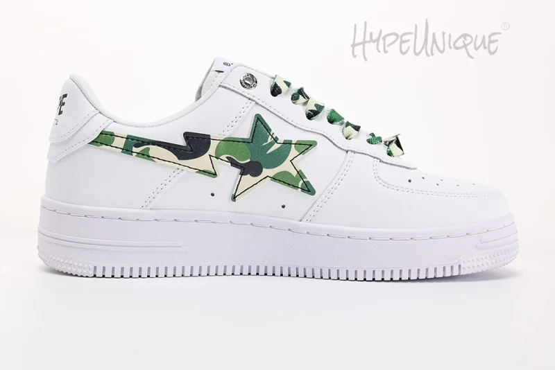 Bape Sta Low White ABC Camo Green Reps