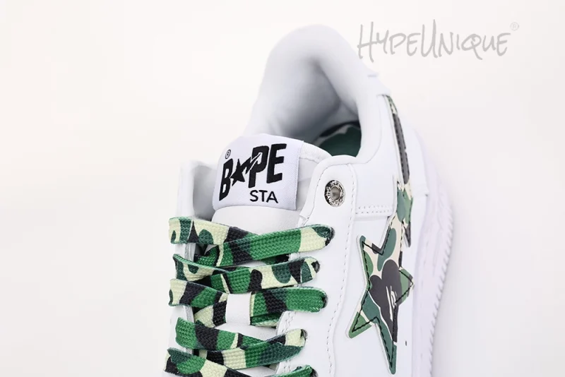 Bape Sta Low White ABC Camo Green Reps