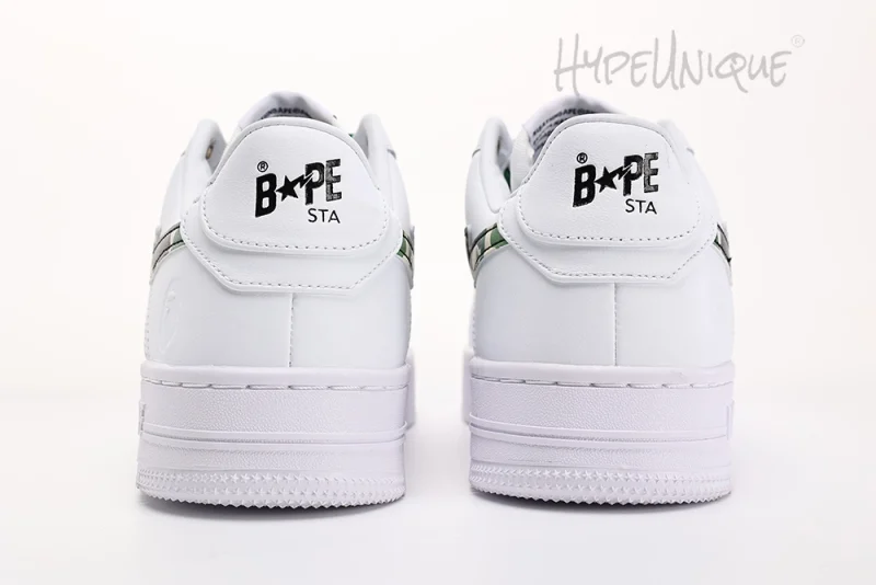 Bape Sta Low White ABC Camo Green Reps