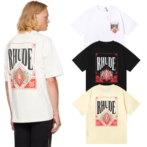 Rhude Card Print T-Shirt Reps