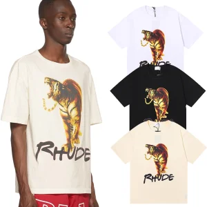 Rhude Tiger Print T-Shirt Reps