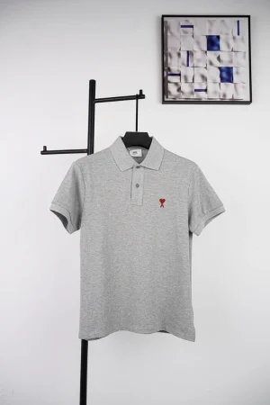 AMI Logo-Embroidered Polo Shirt