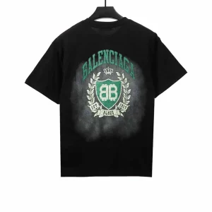 Balenciaga Blurred Green Logo T-Shirt