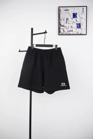 Balenciaga Embroidered Ring Logo Shorts