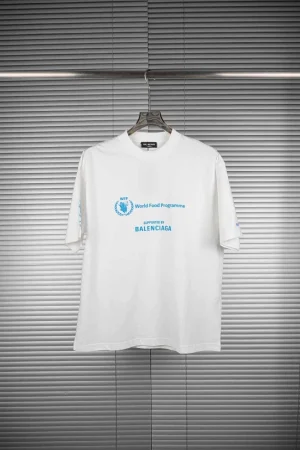 Balenciaga White WFP Print T-shirt