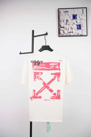 Off-White 99 Pink Arrow Print T-Shirt