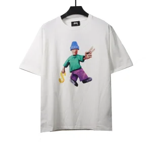 Stussy Doll Slogan Print T-Shirt