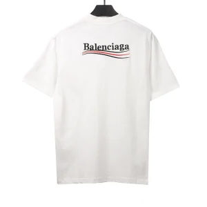 Balenciaga Classic Black White Letter Logo Print T-shirt