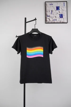 Balenciaga Rainbow Graphic Print T-shirt