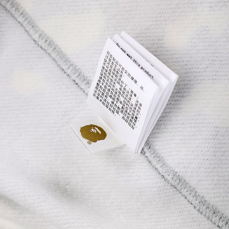 The Bape logo tag with wash tag