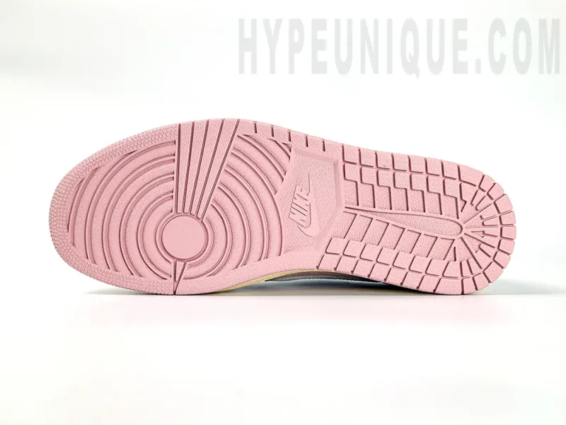 the pink outsole