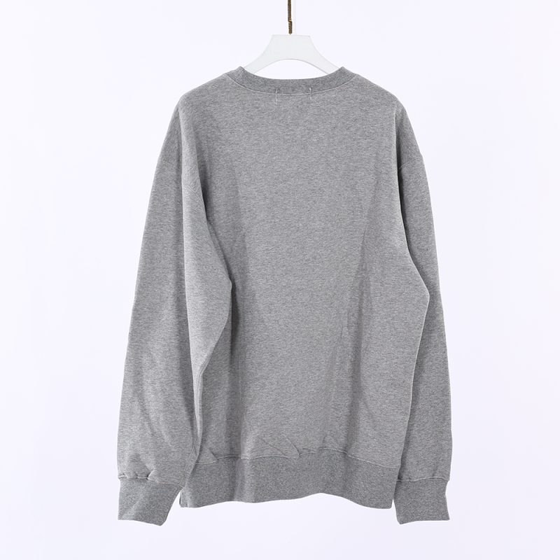 the back side of BAPE Ape Head One Point Relaxed Fit Crewneck (SS23) Grey