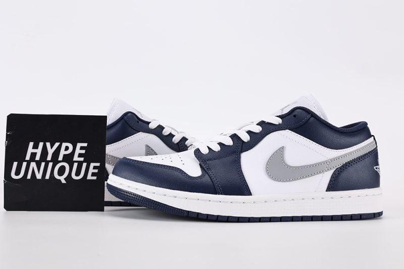 Jordan 1 Low Wolf Grey Midnight Navy