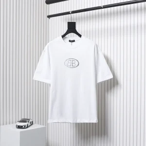 Balenciaga Front and Back Logo Print T-Shirt