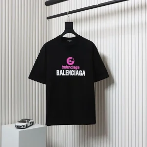 Balenciaga Pink Logo Printed T-shirt