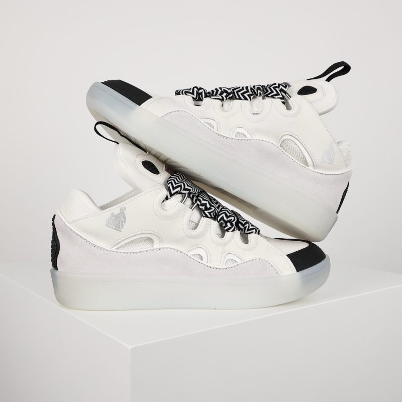 Lanvin Curb Sneakers 'White Khaki'