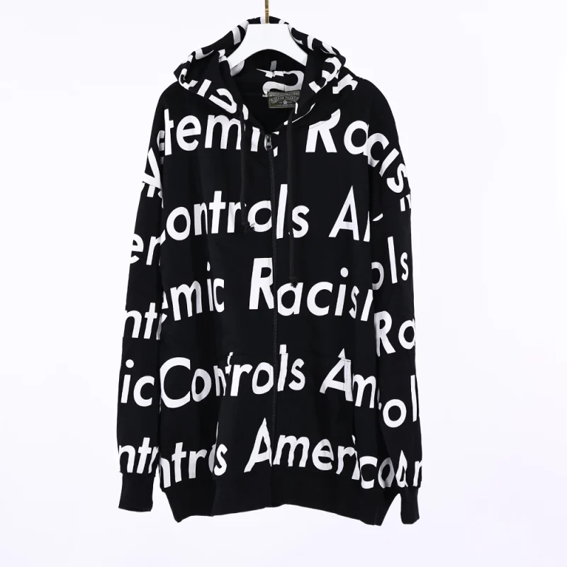 Denim Tears x Arthur Jafa Systemic Racism Controls America Zip Up Hoodie