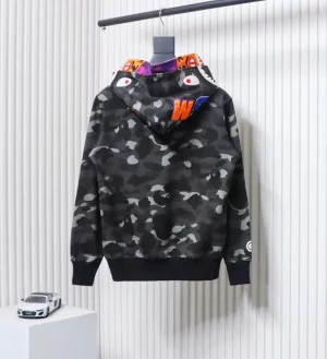 BAPE Camouflage Zipper Double Hoodie