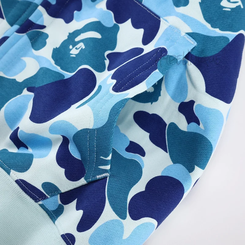 BAPE Abc Camo Shark Full Zip Hoodie - Blue