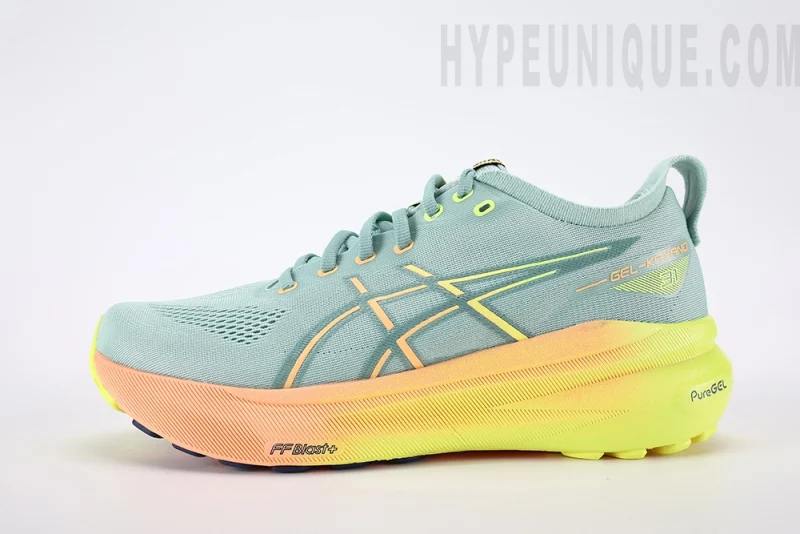 Gel Kayano 31 Wide ' Light Celadon/Safety Yellow'