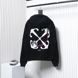 Off White Moon Arrow Planet Hoodie