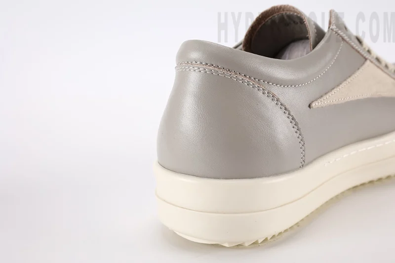 Rick Owens Lido Vintage leather sneakers "Gray/Milk" hypeunique