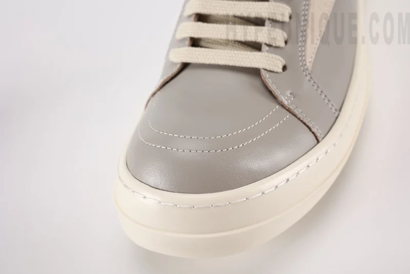 Rick Owens Lido Vintage leather sneakers "Gray/Milk" hypeunique