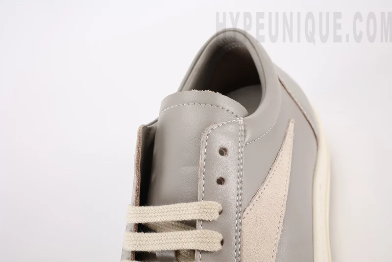 Rick Owens Lido Vintage leather sneakers "Gray/Milk" hypeunique