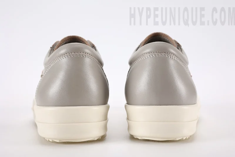 Rick Owens Lido Vintage leather sneakers "Gray/Milk" hypeunique