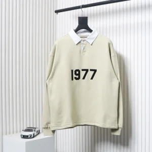 Fear Of God 1977 Flocked Polo Collar Sweatshirt