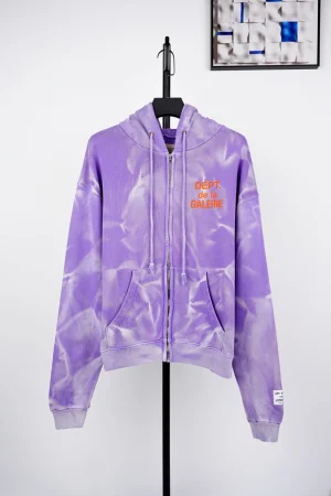 Gallery Dept Purple Tie-Dye Hooded Jacket