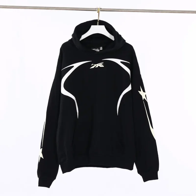 the black Hellstar Sports Double Hit Logo Hoodie