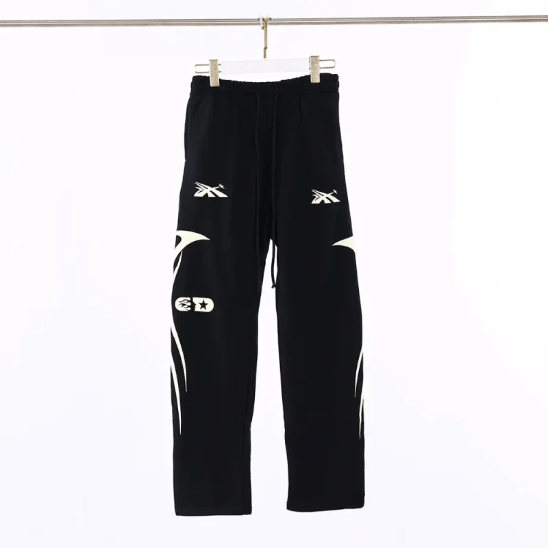 the font side of black Hellstar Sports Double Hit Logo Sweatpant