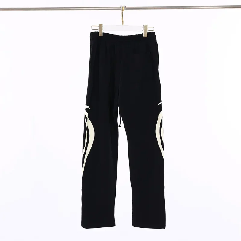 the back side of black Hellstar Sports Double Hit Logo Sweatpant